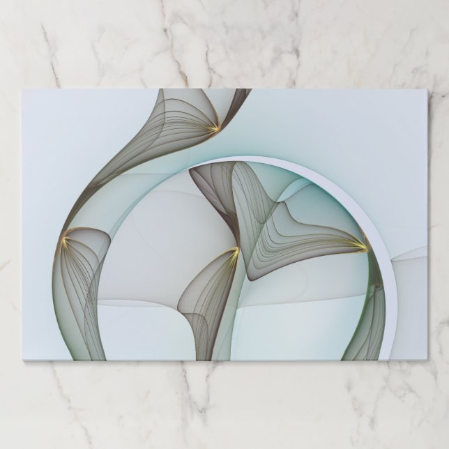 Abstract Modern Turquoise Brown Gold Elegance Paper Pad (Front)