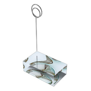 Abstract Modern Turquoise Brown Gold Elegance Place Card Holder
