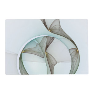 Abstract Modern Turquoise Brown Gold Elegance Placemat