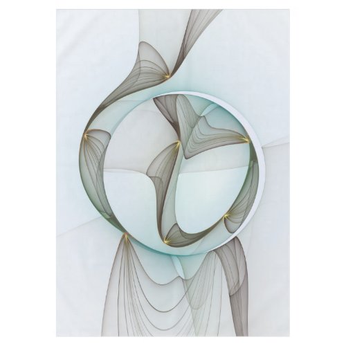 Abstract Modern Turquoise Brown Gold Elegance Tablecloth