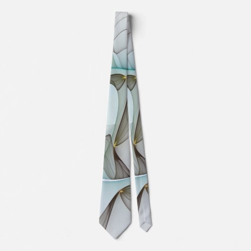 Abstract Modern Turquoise Brown Gold Elegance Tie
