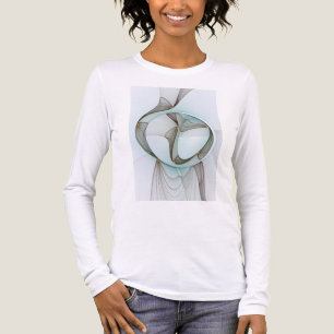 Abstract Modern Turquoise Brown Gold Elegance Tri-Blend Shirt