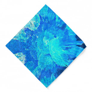 Abstract, modern, turquoise, hawaiian mosaic bandana