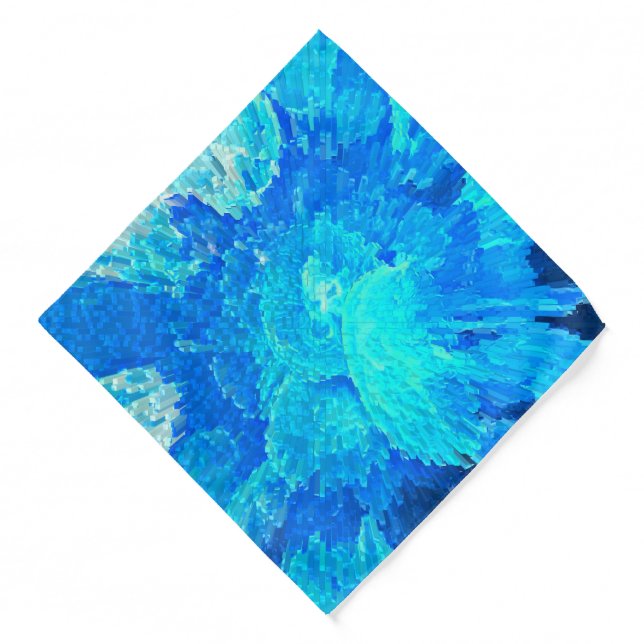 Abstract, modern, turquoise, hawaiian mosaic  bandana (Front)
