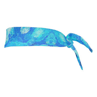 Abstract, modern, turquoise, hawaiian mosaic tie headband