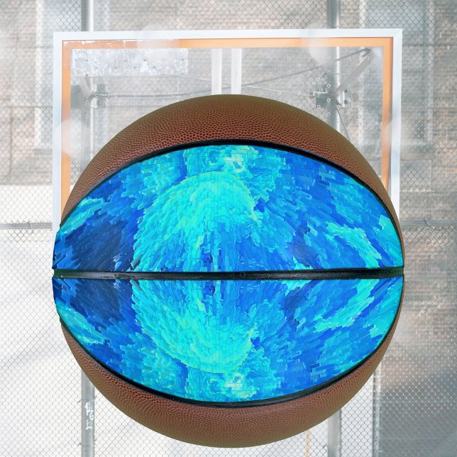 Abstract, modern, turquoise mosaic basketball (Creator Uploaded)