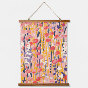 Abstract Modern Wildflower Floral Botanical Garden Hanging Tapestry