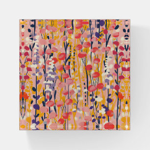 Abstract Modern Wildflower Floral Botanical Garden Paperweight