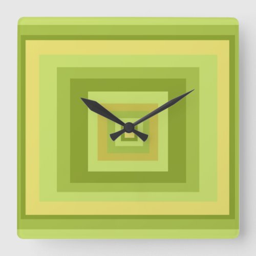 abstract modernist geometric art square wall clock