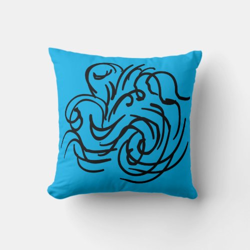 abstract modernist geometric art throw pillow