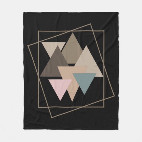 abstract modernist geometric fleece blanket