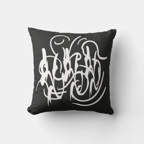 abstract modernist geometric line art throw pillow