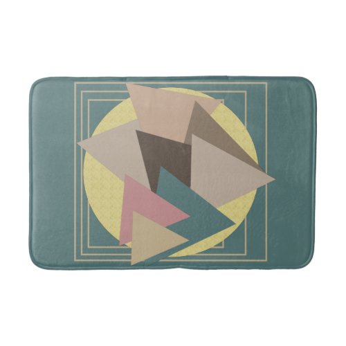 abstract modernist geometric pattern bath mat