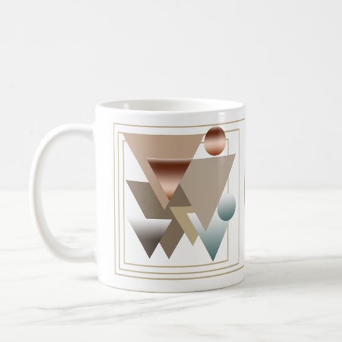 abstract modernist geometric pattern coffee mug