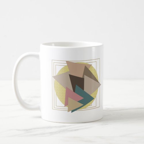 abstract modernist geometric pattern coffee mug