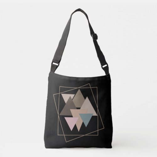 abstract modernist geometric pattern crossbody bag