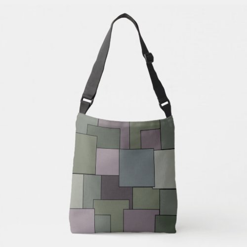 abstract modernist geometric pattern crossbody bag