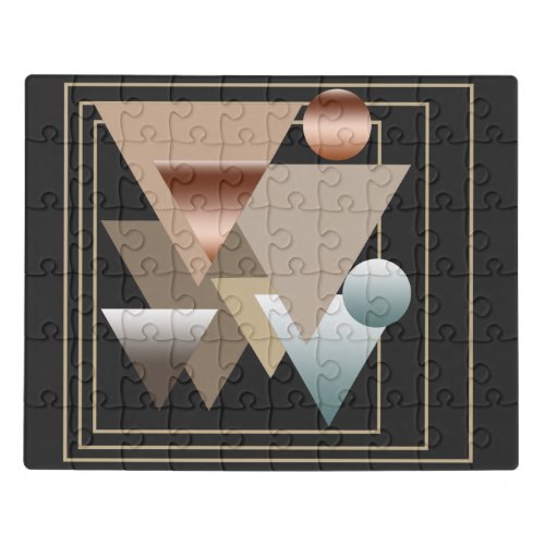 abstract modernist geometric pattern jigsaw puzzle