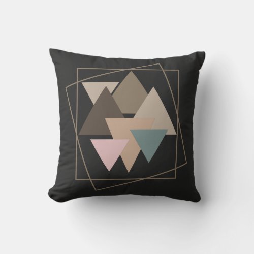 Abstract modernist geometric pattern throw pillow