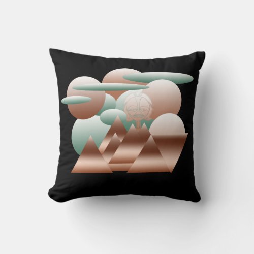 abstract modernist geometric pattern throw pillow