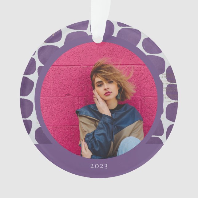 Abstract Modish Pattern Photo Ornament (Front)