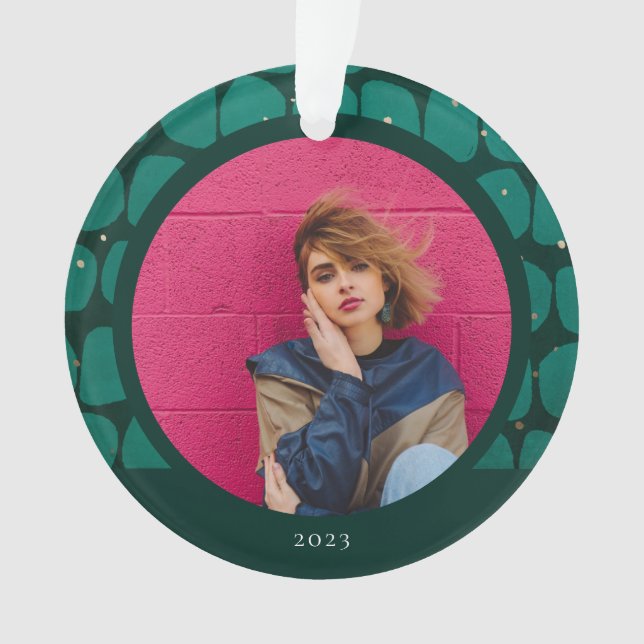 Abstract Modish Pattern Photo Ornament (Front)