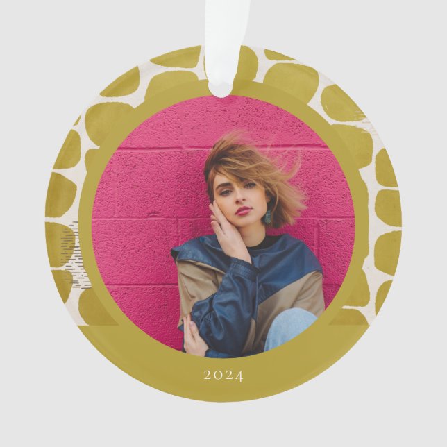 Abstract Modish Pattern Photo Ornament (Front)