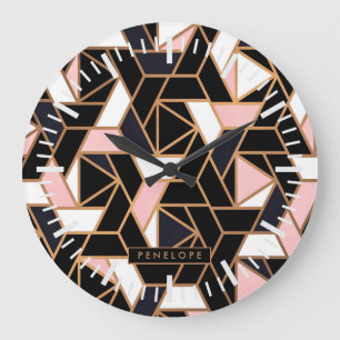 Abstract Moisac Large Clock