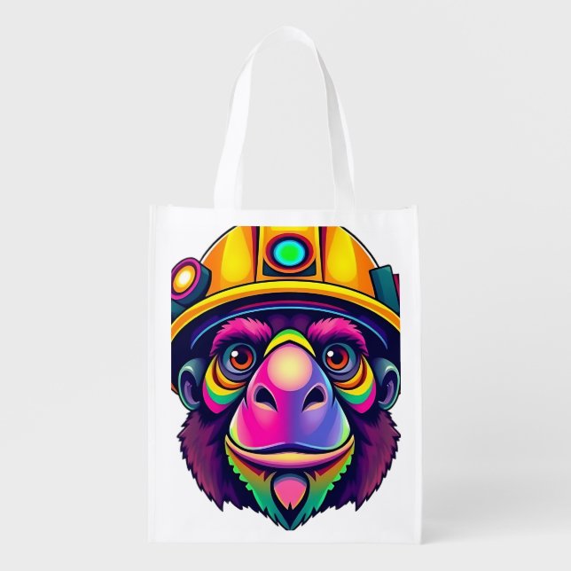 Abstract Mole Mining Helmet Reusable Bag (Front)