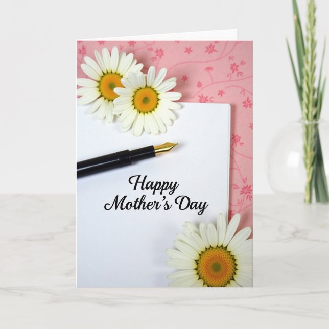 Abstract Moms Day Greeting Card (Front)
