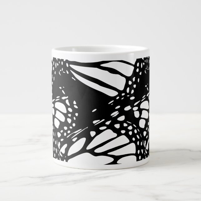 Abstract Monarch Butterfly Design Large Coffee Mug (Front)