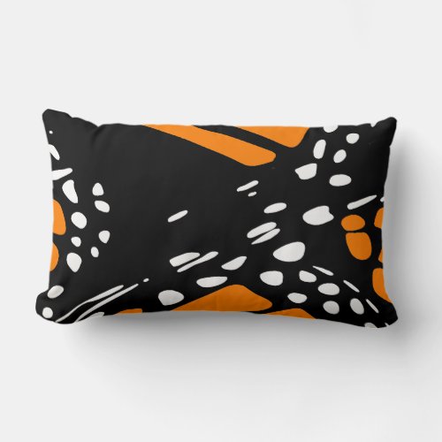 Abstract Monarch Butterfly Design Lumbar Pillow