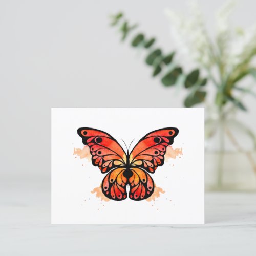 Abstract Monarch Butterfly Postcard