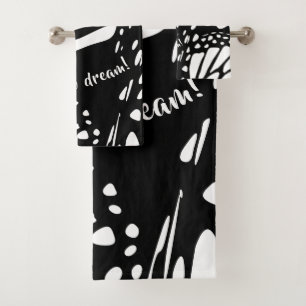 Abstract Monarch Butterfly Wing - Dare to Dream! Bath Towel Set