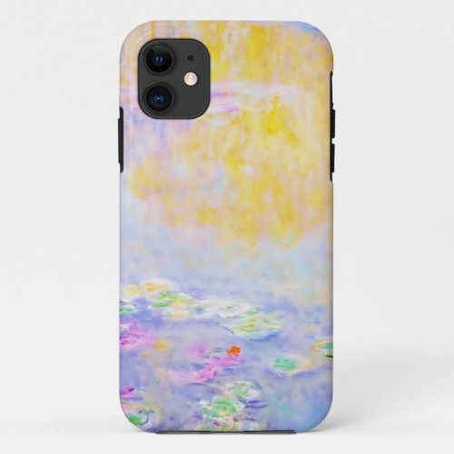 abstract monet water lilies 7 iPhone 11 case