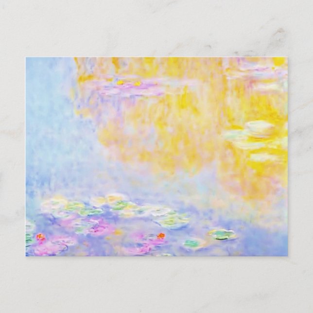abstract, monet water lilies 7 postcard (Front)