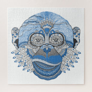 Abstract Monkey Design Jigsaw Puzzle