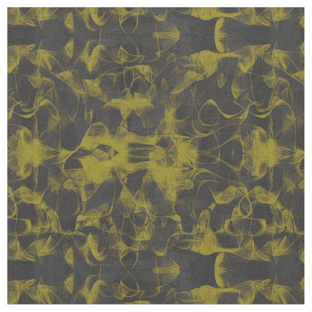 abstract monochromatic fractals pattern fabric (Close Up)