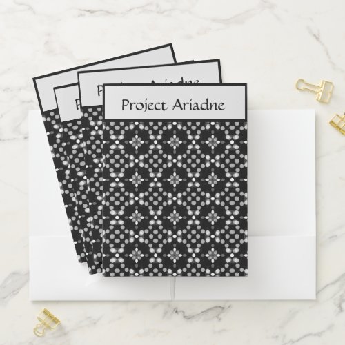 Abstract Monochrome Bokeh Dots Pattern Pocket Folder