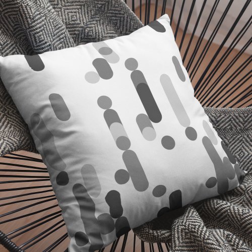 Abstract Monochrome Geometric Pattern Throw Pillow