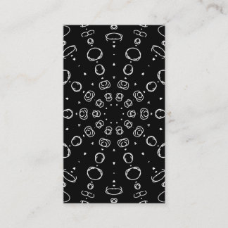 Abstract Monochrome White Mandala Geometric Patter Business Card