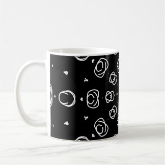 Abstract Monochrome White Mandala Geometric Patter Coffee Mug