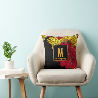 Abstract Monogrammed Contemporary Custom Name