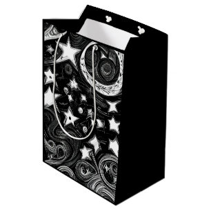 Abstract Moon And Stars  Medium Gift Bag