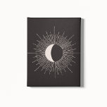 Abstract Moon Burst Eclipse Canvas Print<br><div class="desc">Abstract & mysterious moon burst contemporary design on a dark background.</div>