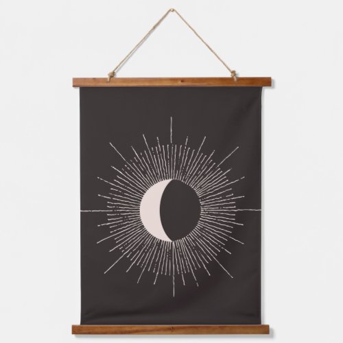 Abstract Moon Burst Eclipse Hanging Tapestry