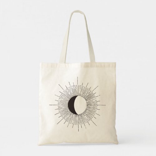 Abstract Moon Burst Eclipse Tote Bag
