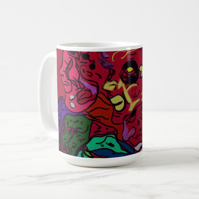 Abstract Moon Galaxy Art  Coffee Mug (Front Left)