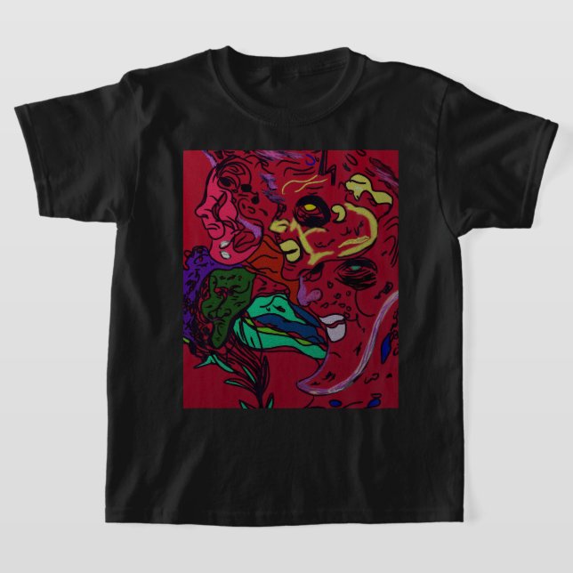 Abstract Moon Galaxy Art  T-Shirt (Laydown)