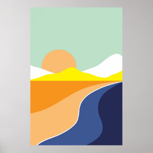 Abstract Moon landscapes Poster